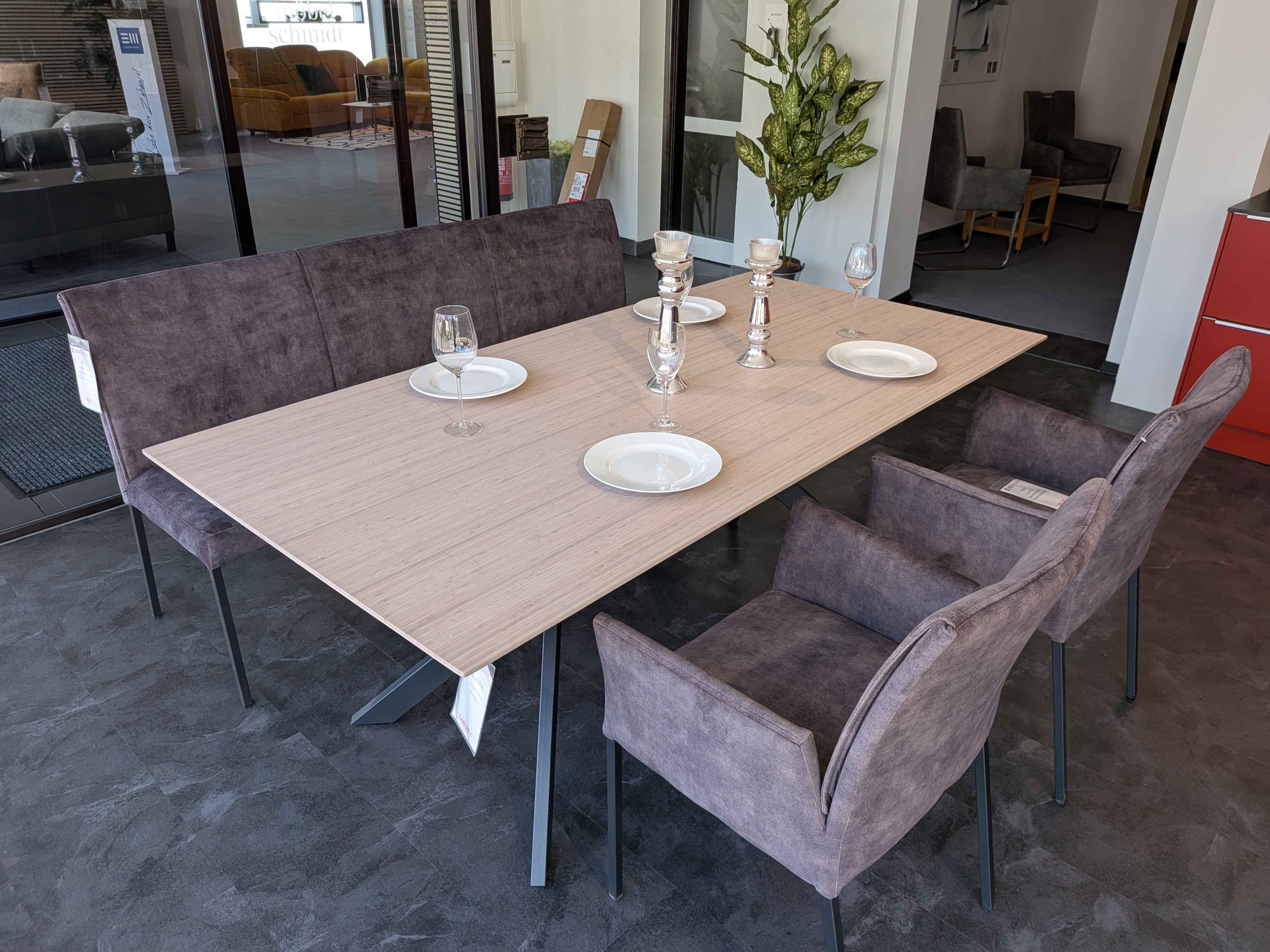 Esstisch Bamboo aus massivem Bambus in 200 x 100 cm